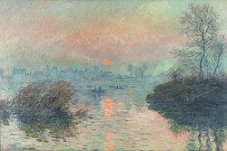 Claude Monet - Lenyugvó nap a Szajnán - reprint