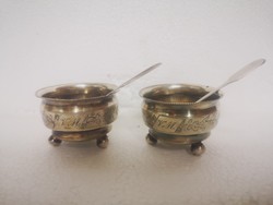Antique russian silver spice rack couple art nouveau