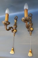 Empire style ornate copper casting wall hanging pair