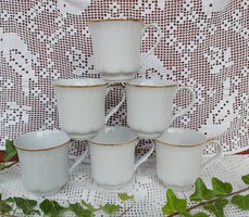 Beautiful gold bordered arpo romanian porcelain mug collector elegant pieces nostalgia pieces