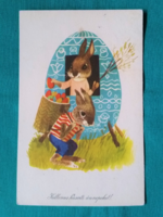 Old Easter postcard, drawing by Alexander Benkő