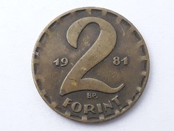 Magyarország 2 Forint 1981 érme - Magyar 2 Ft 1981 pénzérme