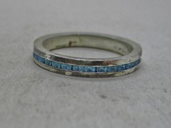 Gyönyörű "eternity" kék köves  ezüstgyűrű