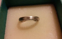 Mintás ezüst karikagyűrű