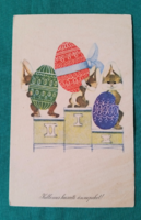 Régi húsvéti képeslap ,rajz :Szílas Győző