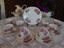 English rosy bone china tea breakfast set