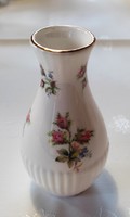 English royal albert porcelain vase with moss rose, 11cm high, never used, flawless