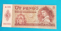 5 Pengő with a small color slip of 1939