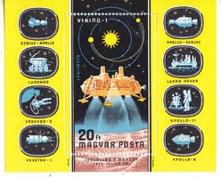 Hungary airmail stamp block 1976