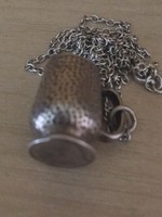 Silver necklace with 