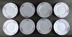 1H830 purple floral porcelain plate pack of 8 pieces