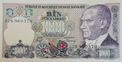 Törökország  1000 Lira 1983 UNC