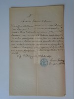 ZA391.5  Régi dokumentum  Jászberény  - Rácz Mihály - 1870  Petrus Farkas