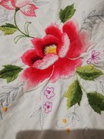 Huge embroidered round tablecloth 170 cm in diameter