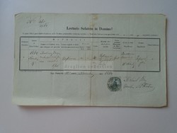 Za390.12 Old document pest 1864 - martinecz györgy -michael déry szt. Rókusi parochia document.