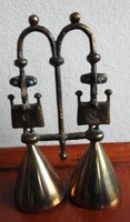 Lajos Muharos double bronze bell - rare