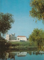 Retro képeslap - Sárospatak, Rákóczi vár (XIII-XVIII. sz.) a Bodrog partján
