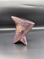 Ultra rare zsolnay cracked shrink vase purple eosin