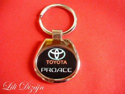 Toyota proace oval metal keychain