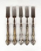 1D480 antique silver handle fork set 5 pieces