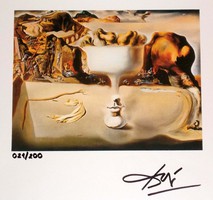 Salvador Dali Lithograph - a numbered, certified copy, signed by the artist himself