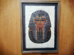 Pharaoh Tutankhamun, framed picture of an Egyptian papyrus