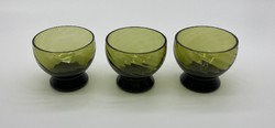 Uranium green polished glass, 3 pcs. of liqueur