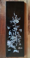 Lacquered wall painting with pearl inlay