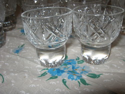 18 pcs vintage czech crystal glasses