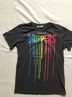 H&M Downtown Drippers grey short-sleeve t-shirt