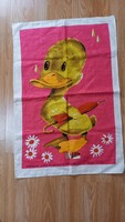 Vintage chris bash hand printed linen kitchen towel with wall protector