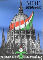 Poster: mdf majority: national unity (mdf 1990)