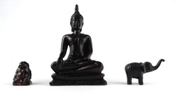 1H858 Mixed luck-bringing Eastern Buddha elephant 3 pieces