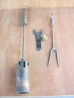Old scald and meat fork for killing pigs
