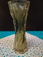 Ingrid glass bark textured glass vase