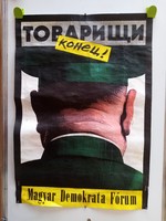 Tovaris konyec MDF választási plakát 1989