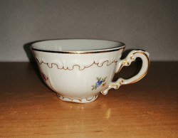 Zsolnay porcelán arany tollazott kávéscsésze (F-1-3)