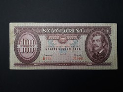 100 forint 1962 paper money - Hungarian 100 ft 1962 paper banknote, red hundred banknote