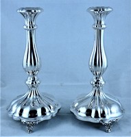 Very rare, pair of antique Hungarian silver candlesticks, pest, 1865 !!!