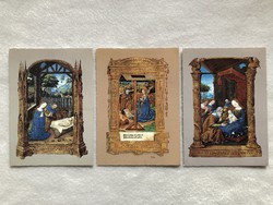 3 Christmas postcards, postcards