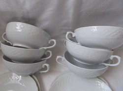 Schumann two-eared soup cup, placemat plate 6 eyes. , Tableware