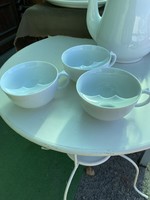 White porcelain tea cups