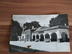 Régi képeslap,Balaton, Badacsony, vasútállomás, Képzőművészeti Alap Kiadóvállalat, 1960-1970 évek