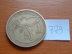Guatemala 1 quetzal 1999 brass, pary signature # 779