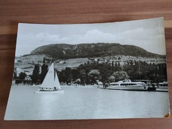 Régi képeslap,Balaton, Badacsony, kikötő, Képzőművészeti Alap Kiadóvállalat, 1960-1970 évek