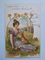 Antik levelezőlap, képeslap, húsvéti üdvözlőlap, 1903