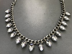 Swarovski kristályokkal díszített nyakék, 47 cm + 5 cm hosszú