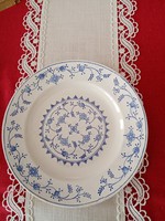 Kék fehér  belga Boch la Louviere   fajansz lapos tányér - Meissen dekor