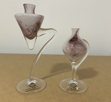 Kaspar single art ólomkristály váza / olajmécses (2db)