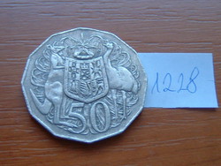AUSZTRÁLIA 50 CENT 1971 Réz-nikkel, CÍMER, Elizabeth II #1228
